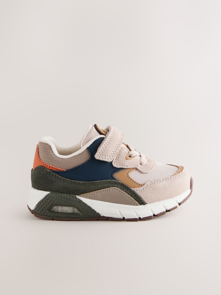 Neutral/Green Elastic Lace Trainers - Image 2 of 5