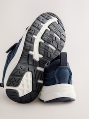 Navy Blue Touch Fastening Elastic Lace Trainers - Image 6 of 6