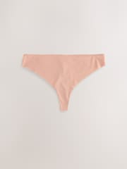 Black/White/Praline Nude Thong No VPL Lace Back Briefs 3 Pack - Image 10 of 13