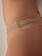 Black/White/Praline Nude Thong No VPL Lace Back Briefs 3 Pack - Image 7 of 13