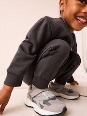 Grey Touch Fastening Elastic Lace Trainers - Image 2 of 8