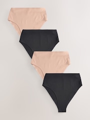 Black High Rise High Leg Stoma No VPL Knickers 3 Pack - Image 1 of 11