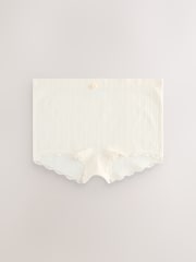 Ecru/Pink Short Seamfree Pointelle Knickers 3 Pack - Image 11 of 13