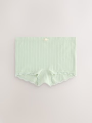 Ecru/Pink Short Seamfree Pointelle Knickers 3 Pack - Image 3 of 13
