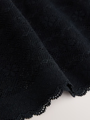 Black Shaping Stretch Lace Thigh Smoother Shorts - Image 3 of 3