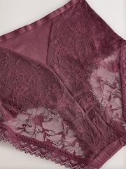 Green Floral Print/Berry Midi Full Brief Modal Ultimate Comfort Lace Knickers 4 Pack - Image 9 of 10