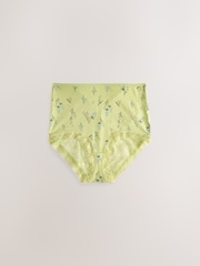 Green Floral Print/Berry Full Brief Full Brief Modal Ultimate Comfort Lace Knickers 4 Pack - Image 8 of 10