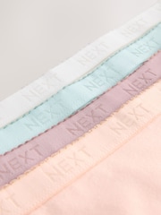 Pastell - Baumwollreiche Muschelsaum-Slips, 4er-Pack - Bild 9 von 10