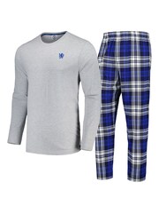 Fanatics Grey Chelsea Check Long 100% Cotton Joggers Lounge Set - Image 1 of 3