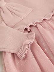 Baker by Ted Baker Knitted Glitter Mesh Mockable Dress - Image 5 of 7