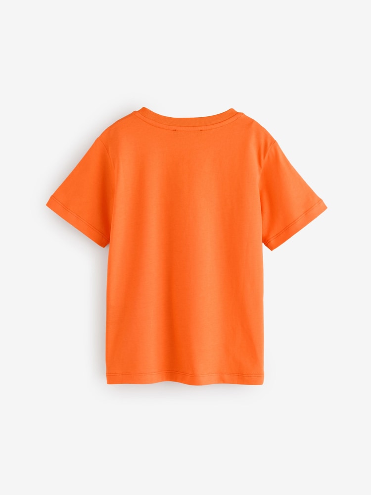 Balmain Orange Logo Short Sleeve T-Shirt - Image 2 of 6