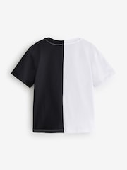Balmain Logo Short Sleeve Colourblock Black T-Shirt - Image 2 of 4