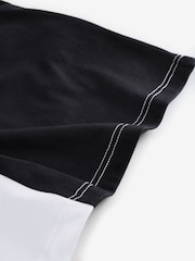 Balmain Logo Short Sleeve Colourblock Black T-Shirt - Image 4 of 4