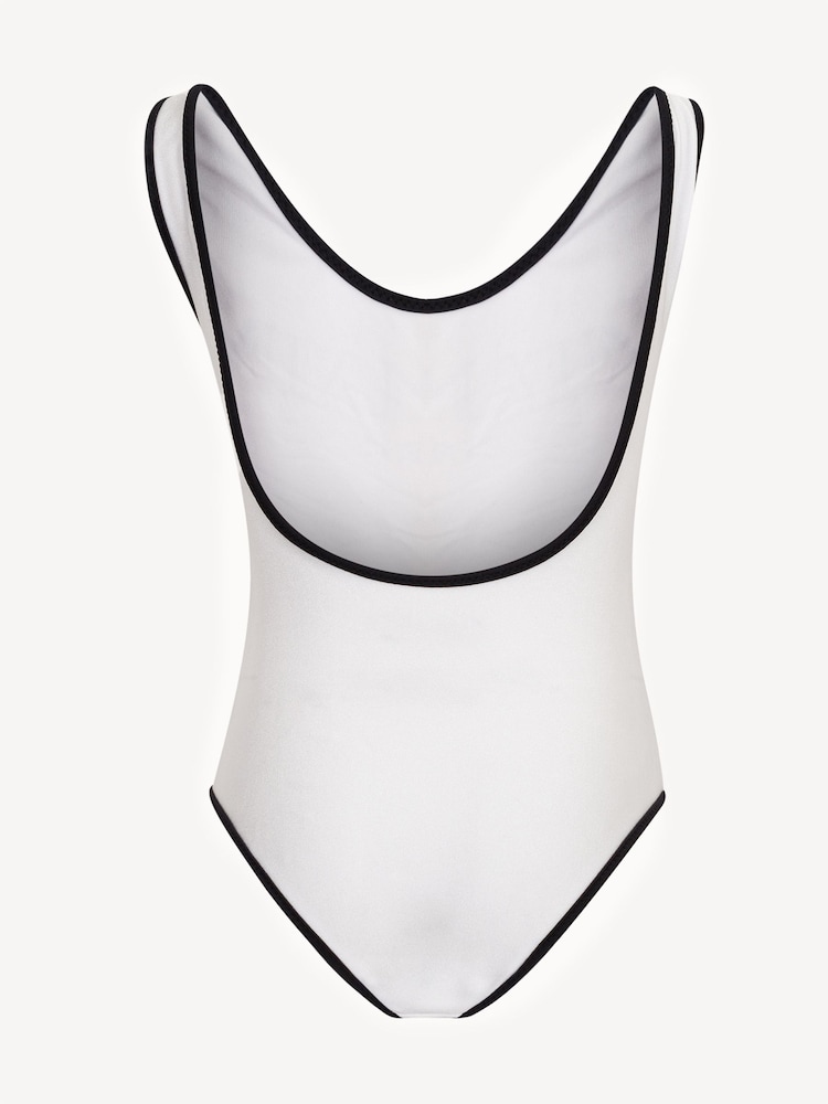Balmain Logo White Swimsuit - Image 2 of 2 Balmain Logo White Swimsuit - Image 2 of 2