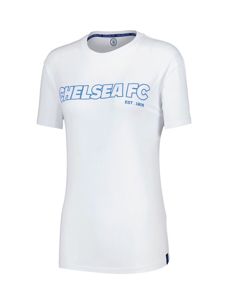 Fanatics Womens Blue Chelsea Check Short 100% Cotton Lounge Set - Image 2 of 3