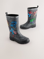 Negro - Marvel Comic Print Wellies - Imagen 1 de 5