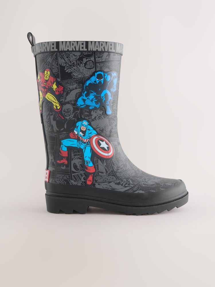 Negro - Marvel Comic Print Wellies - Imagen 2 de 5