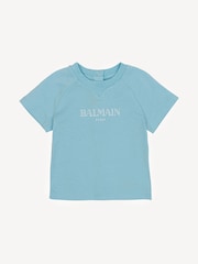Balmain Baby Blue Short Sleeve Logo T-Shirt - Image 1 of 1