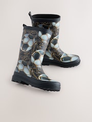 Negro/dorado fútbol - Botas de agua de goma - Imagen 1 de 5