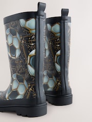 Negro/dorado fútbol - Botas de agua de goma - Imagen 3 de 5