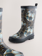 Negro/dorado fútbol - Botas de agua de goma - Imagen 4 de 5