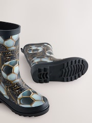 Negro/dorado fútbol - Botas de agua de goma - Imagen 5 de 5