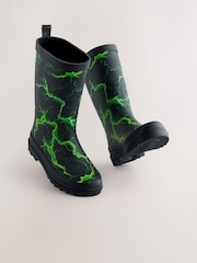 Green Lightning Rubber Wellies - Image 3 of 7