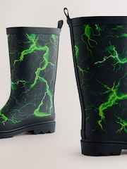 Green Lightning Rubber Wellies - Image 5 of 7