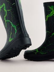 Green Lightning Rubber Wellies - Image 6 of 7