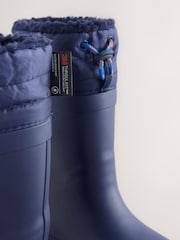 Navy Blue Warm Lined Cuff Wellies - Image 4 of 5