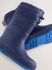 Navy Blue Warm Lined Cuff Wellies - Image 5 of 5