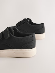 Black Standard Fit (F) Touch Fastening Brogues Shoes - Image 4 of 5