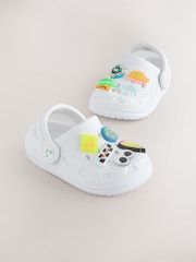 White Happy Face Character Clogs - Image 1 of 6