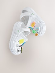 White Happy Face Character Clogs - Image 6 of 6