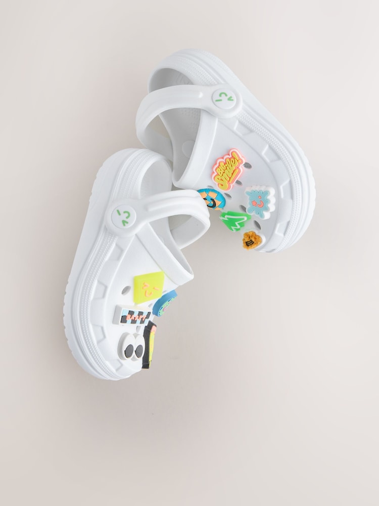 White Happy Face Character Clogs - Image 6 of 6