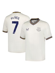 Castore White Everton Third Shirt 2024-25 Kids McNeil 7 - Image 1 of 3
