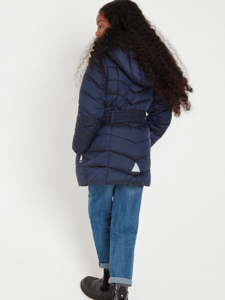 M&Co Blue Belted Padded Coat - Image 2 of 5