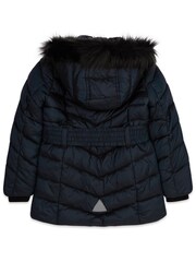 M&Co Blue Belted Padded Coat - Image 4 of 5