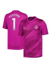 Castore Purple Kids Everton Third Goalkeeper Shirt 2024-25 Pickford 1 - Image 1 of 3
