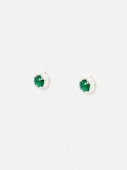 Oliver Bonas Green Verda Green Onyx Stud Earrings - Image 2 of 4