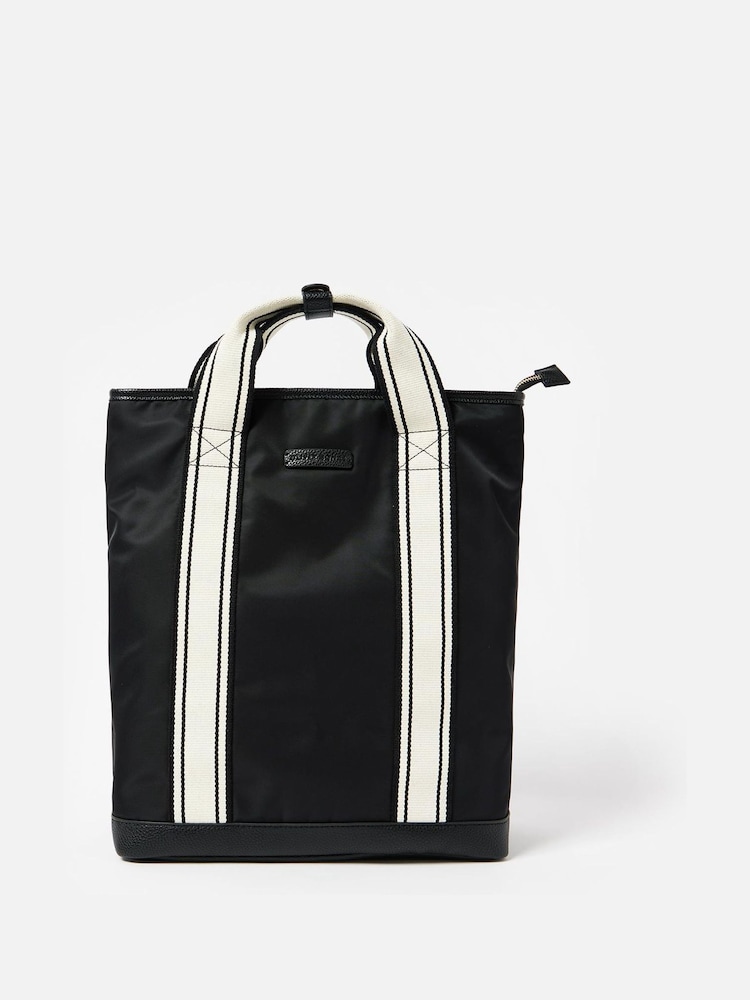 Oliver Bonas Black Paice Striped Backpack - Image 1 of 7 Oliver Bonas Black Paice Striped Backpack - Image 1 of 7