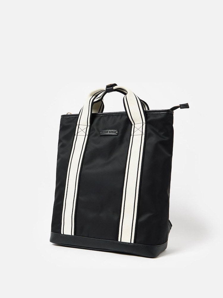 Oliver Bonas Black Paice Striped Backpack - Image 2 of 7 Oliver Bonas Black Paice Striped Backpack - Image 2 of 7