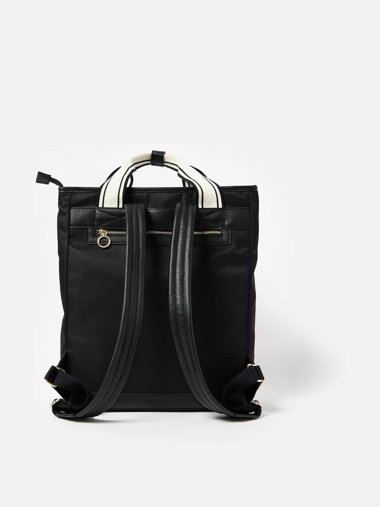 Oliver Bonas Black Paice Striped Backpack - Image 3 of 7