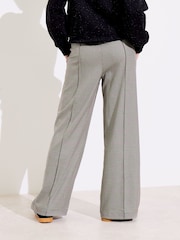 Oliver Bonas Green Checked Drawstring Wide Leg Trousers - Image 2 of 7