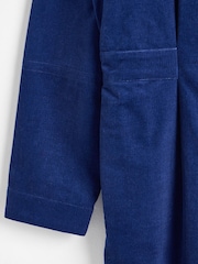 Oliver Bonas Blue Blue 100% Cotton Corduroy Zip Up Jumpsuit - Image 7 of 8