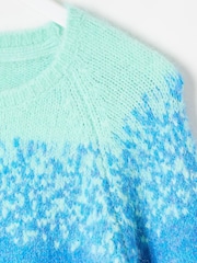 Oliver Bonas Blue Ombre Striped Knitted Jumper - Image 6 of 8
