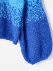 Oliver Bonas Blue Ombre Striped Knitted Jumper - Image 7 of 8