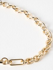 Oliver Bonas Blue Syrela Oval Stone Pendant Chunky Chain Necklace - Image 3 of 3