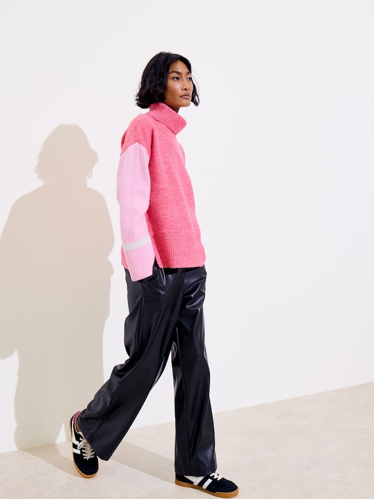 Oliver Bonas Strickpullover mit Rollkragen und Farbblock-Design - Bild 1 von 8