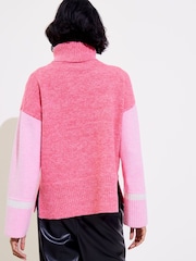 Oliver Bonas Strickpullover mit Rollkragen und Farbblock-Design - Bild 2 von 8